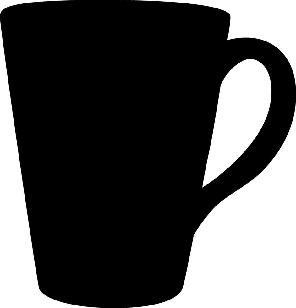 Silhouette simple and beautiful ceramic coffee mug vector