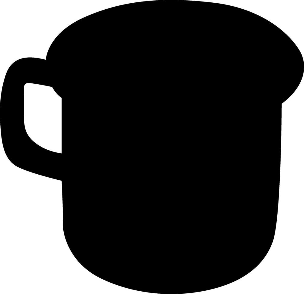 Silhouette simple and beautiful ceramic coffee mug vector