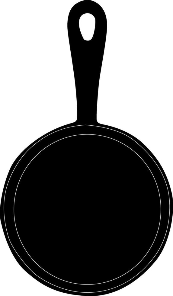 Silhouette cookware on white background vector