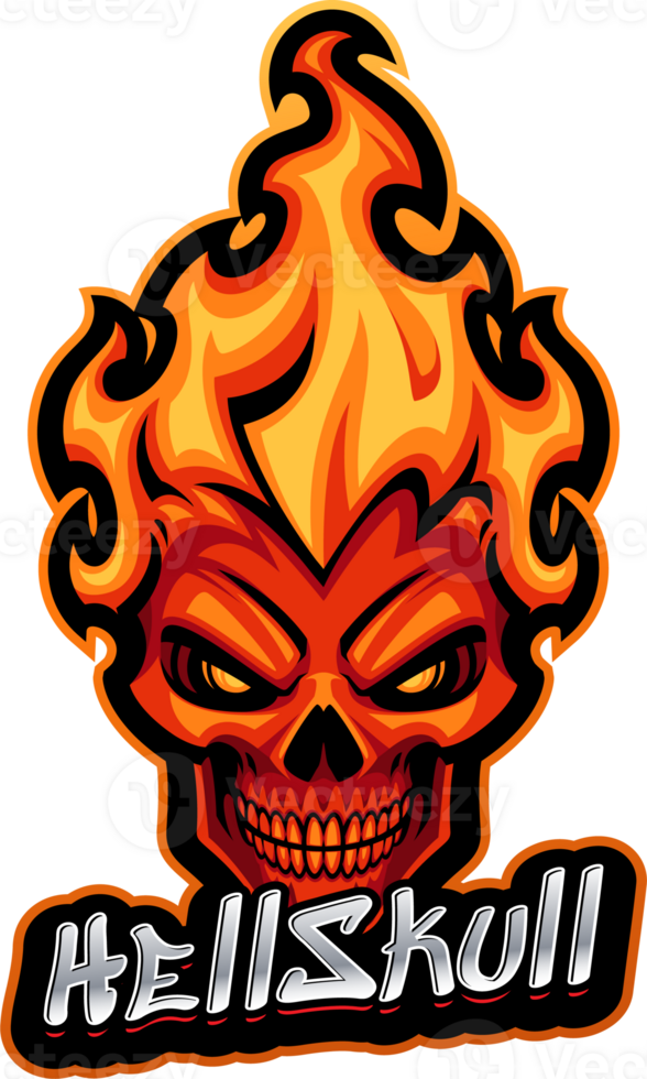 Hellskull fire mascot png