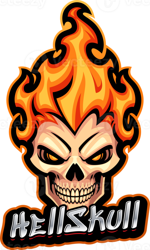 Hellskull fire mascot png