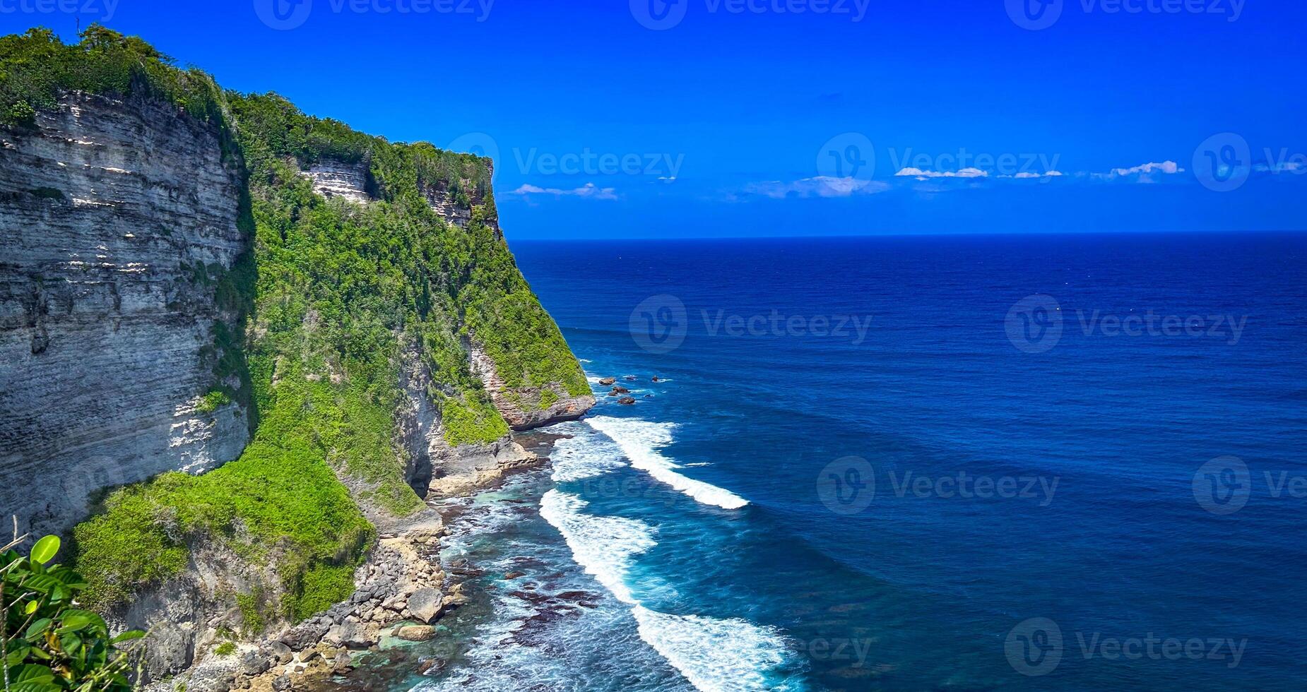 Uluwatu Coastline. Breathtaking scenery of Bali, Indonesia. photo
