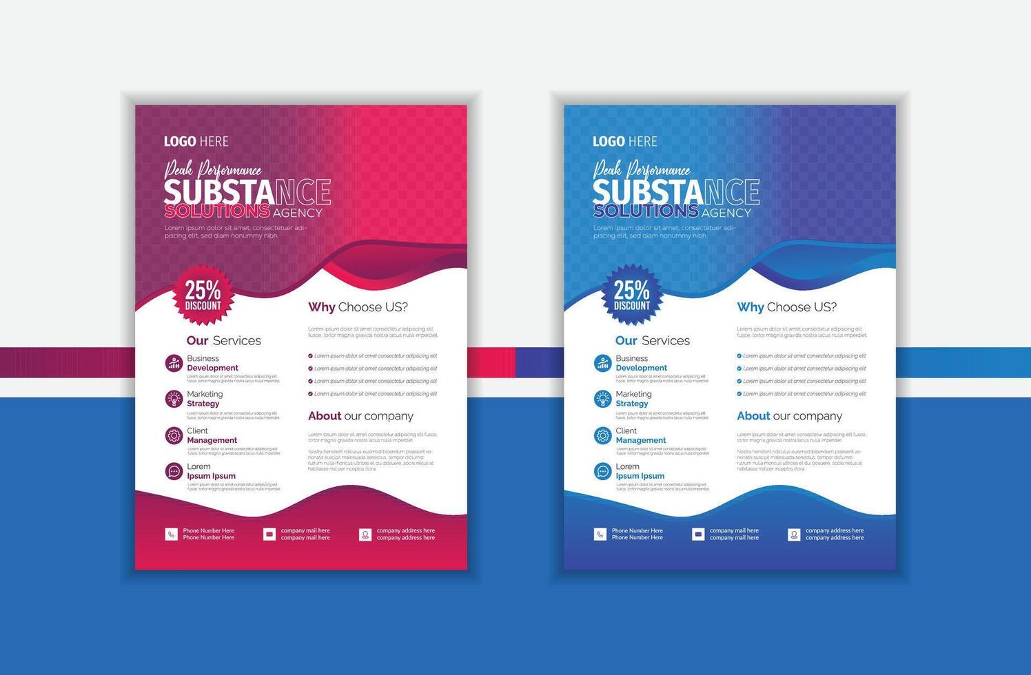 Corporate Business Flyer With Design Template. vector
