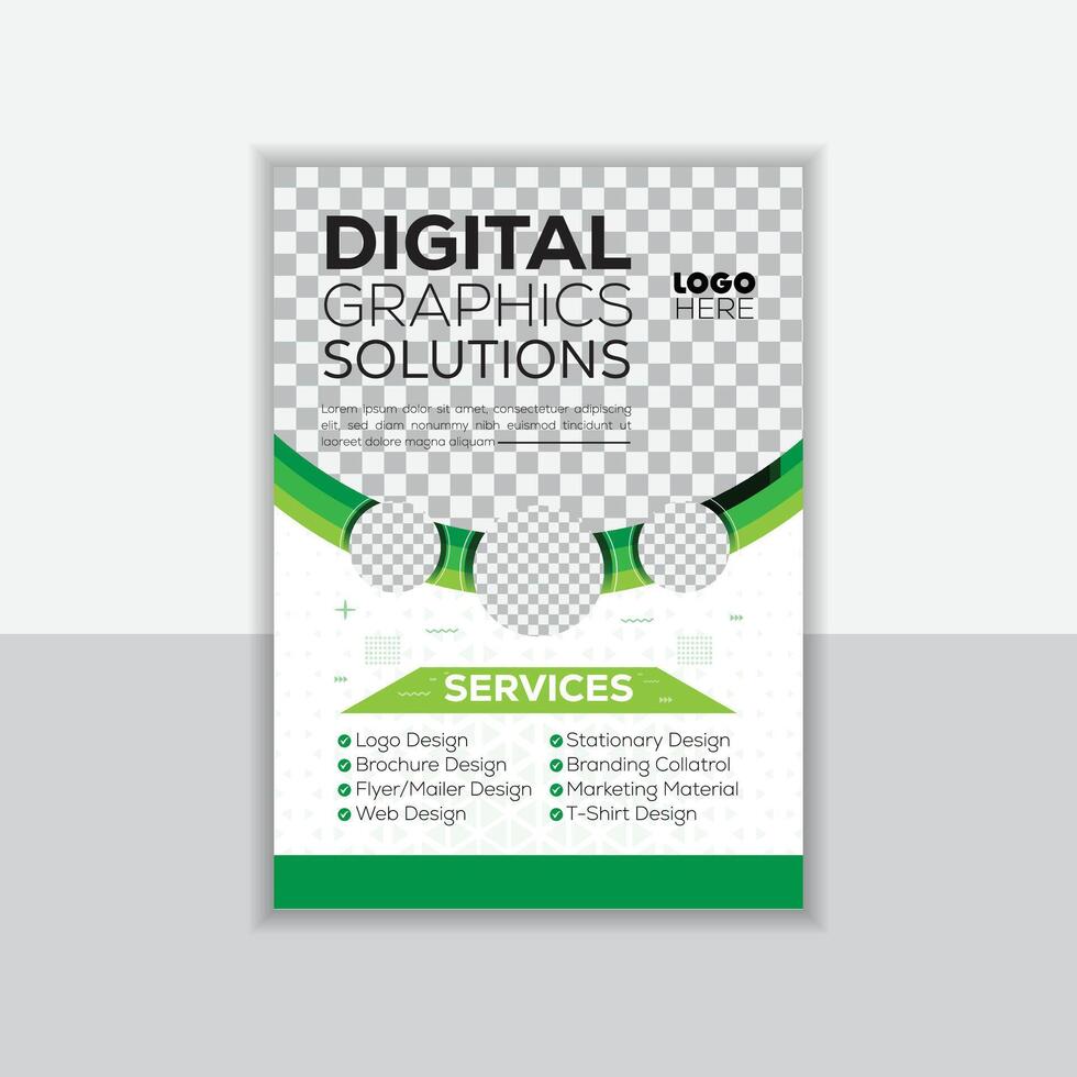 Corporate Business Flyer With Design Template. vector