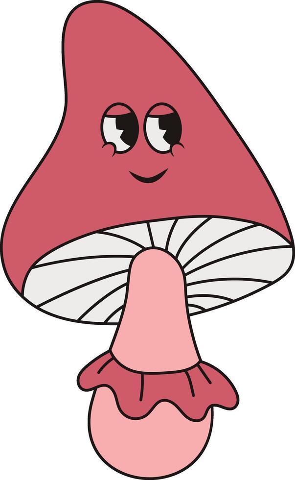 Hippie Psychedelic Character Illustration. Retro Characters with 70s Style. Isolated Design. vector
