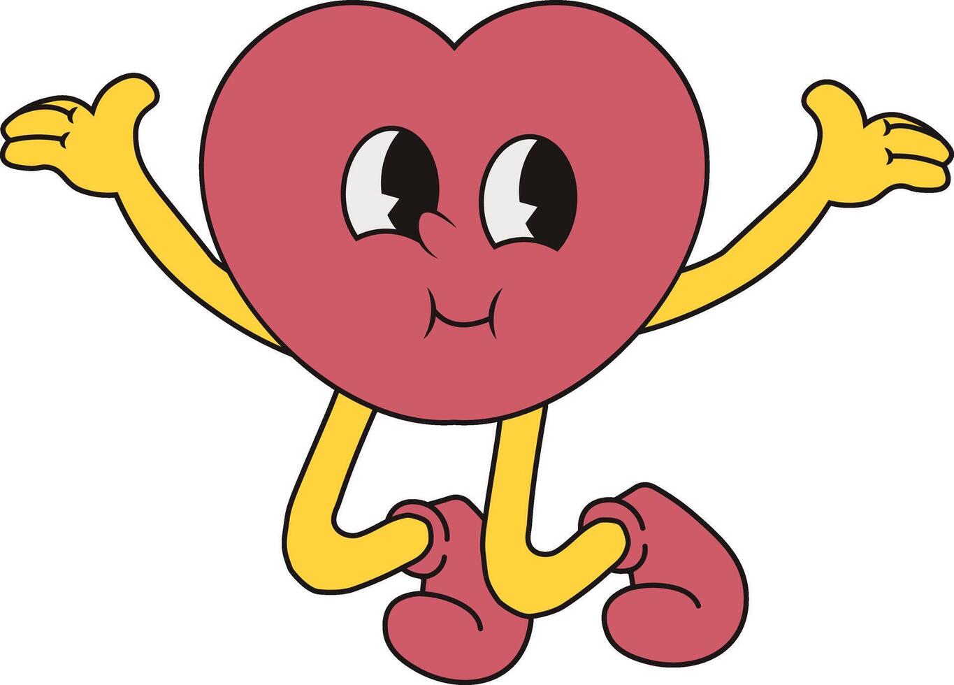 Hippie Psychedelic Character Illustration. Retro Characters with 70s Style. Isolated Design. vector