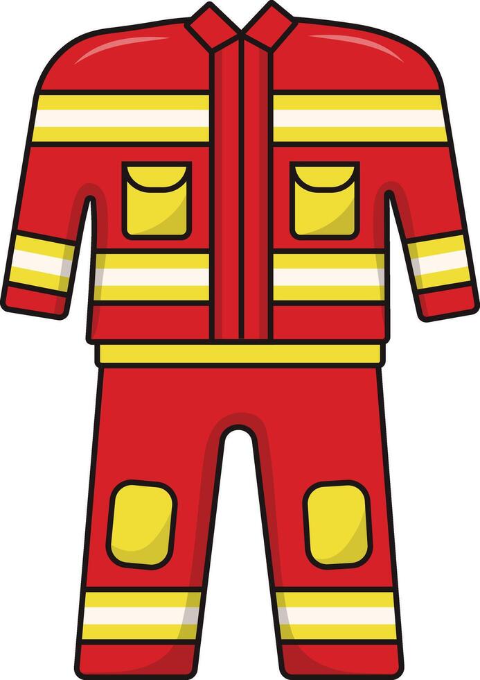 Firefighter Safety Gear Icon. Isolated on White Background vector