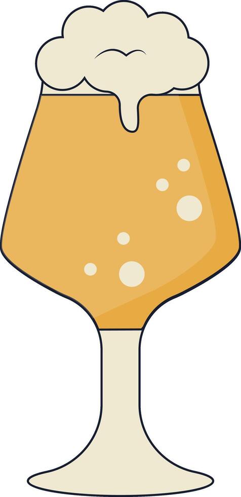 Beer Mug Clipart with Flat Cartoon Design. Isolated on White Background. vector