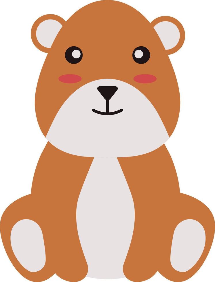 Cute Wildlife Animals with Flat Cartoon Style vector