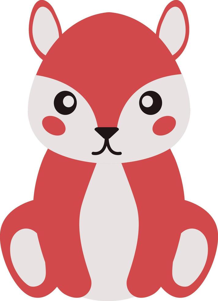 Cute Wildlife Animals with Flat Cartoon Style vector