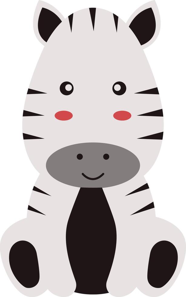 Cute Wildlife Animals with Flat Cartoon Style vector