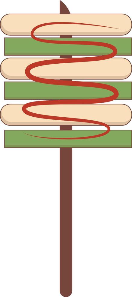 Delicious Grilled Street Food Illustration in Cartoon Design. vector