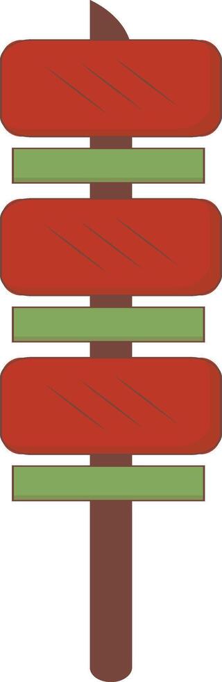 Delicious Grilled Street Food Illustration in Cartoon Design. vector