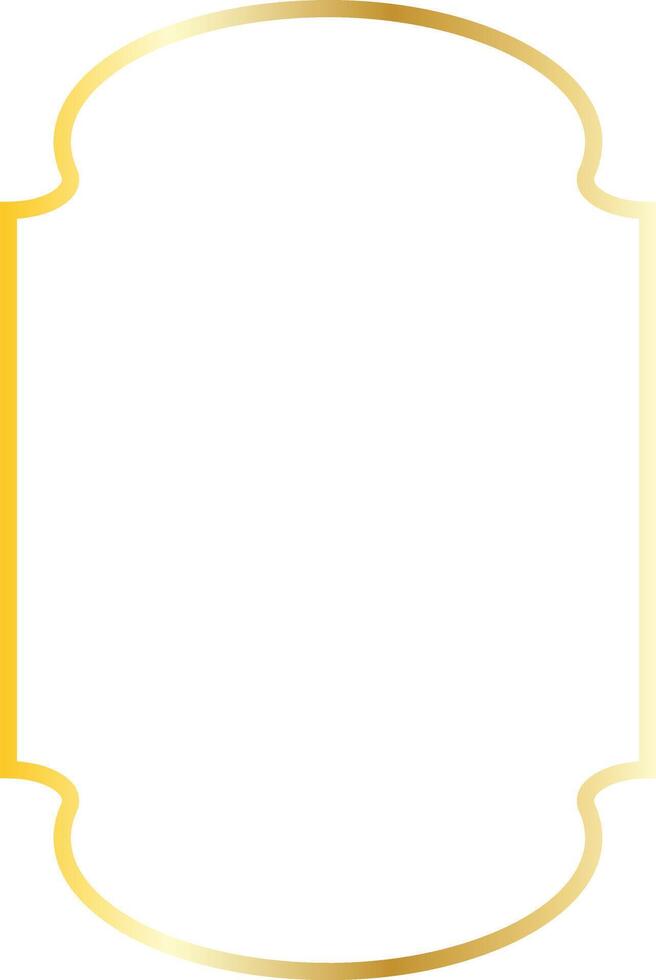 Luxury Gold Islamic Border Isolated on White Background. Illustration Ornament. vector