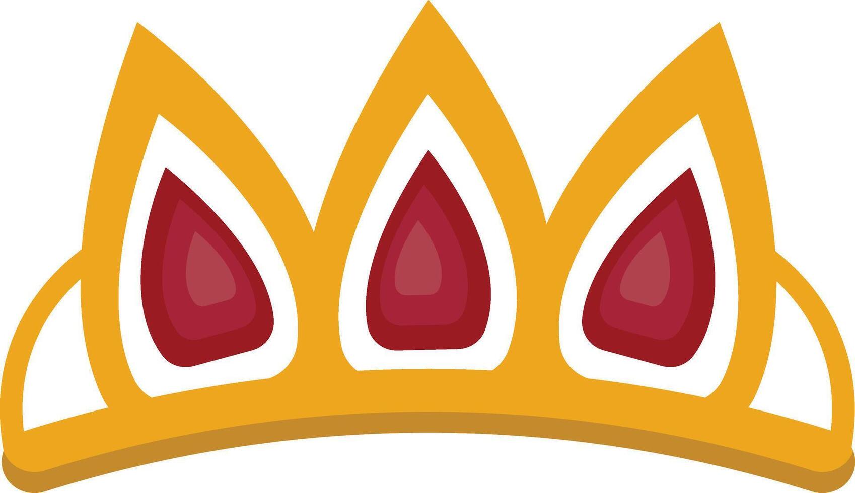 Golden Crown Monarch Isolated on White Background vector