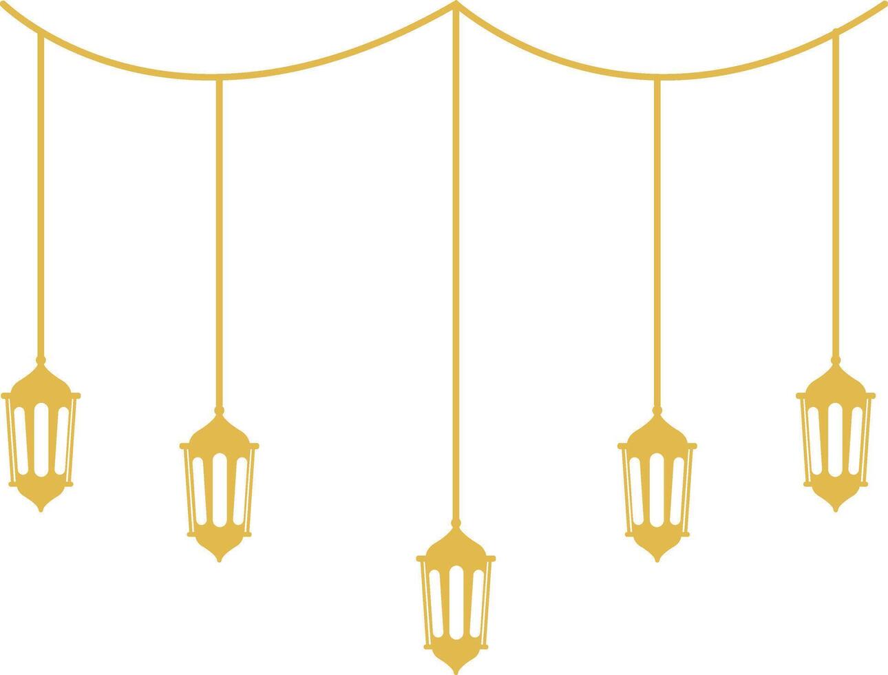 Ramadan Lantern Ornament. Islamic Style Background. Cartoon Illustration vector