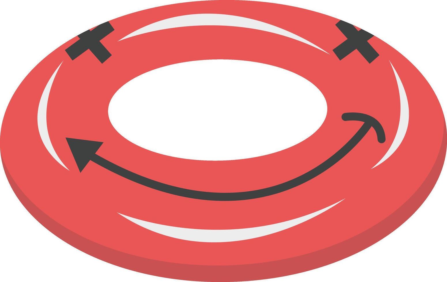 Inflatable Swimming Ring for Children. in Cute Cartoon Style. vector