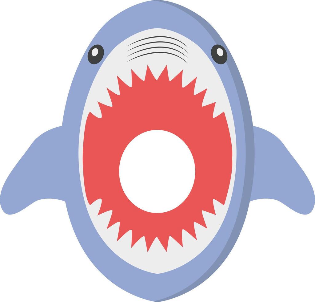Inflatable Swimming Ring for Children. in Cute Cartoon Style. vector