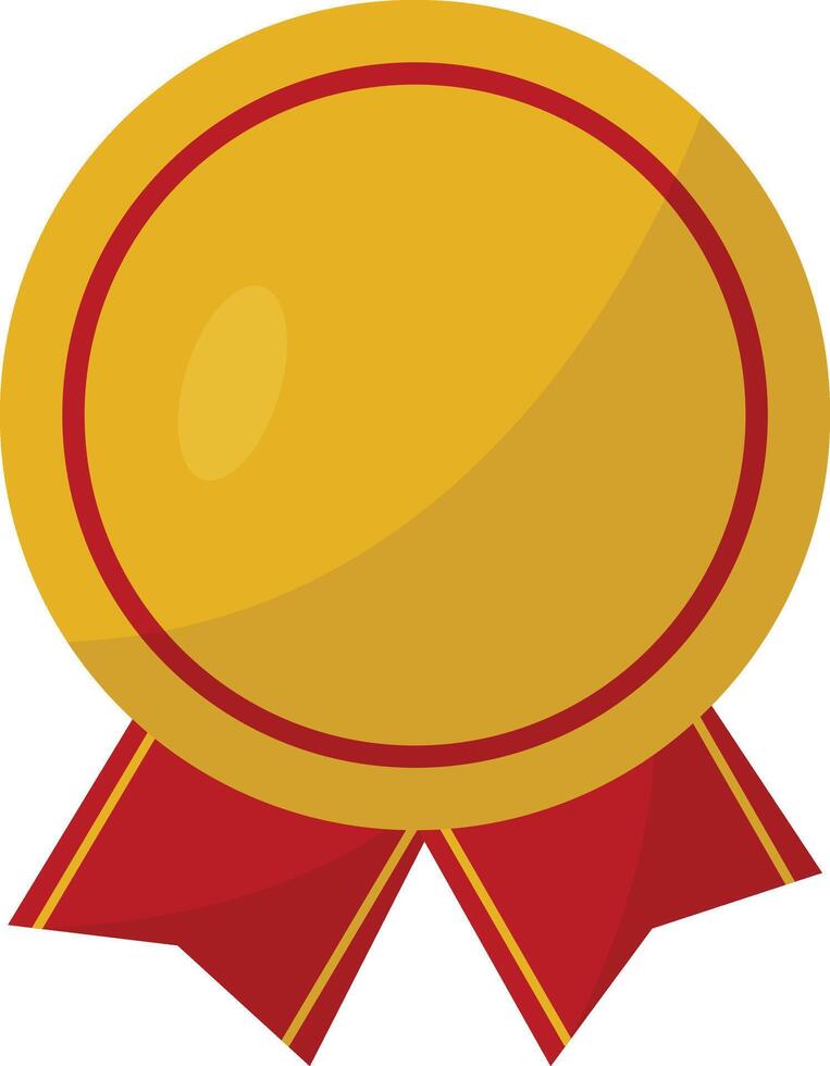Gold Award Icon. Isolated on White Background. Illustration Design in Cartoon Style. vector