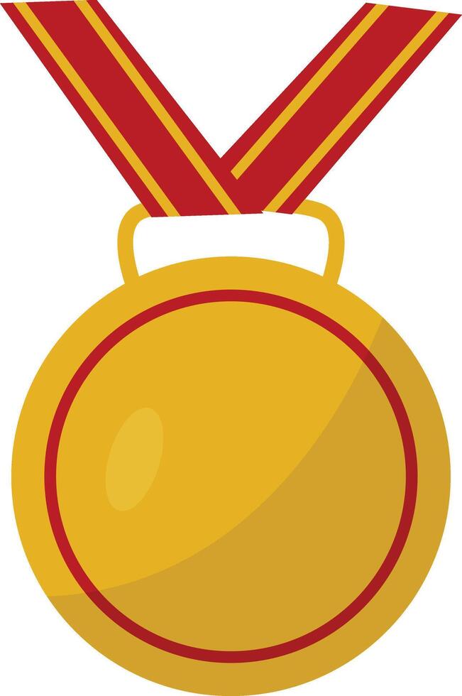 Gold Award Icon. Isolated on White Background. Illustration Design in Cartoon Style. vector