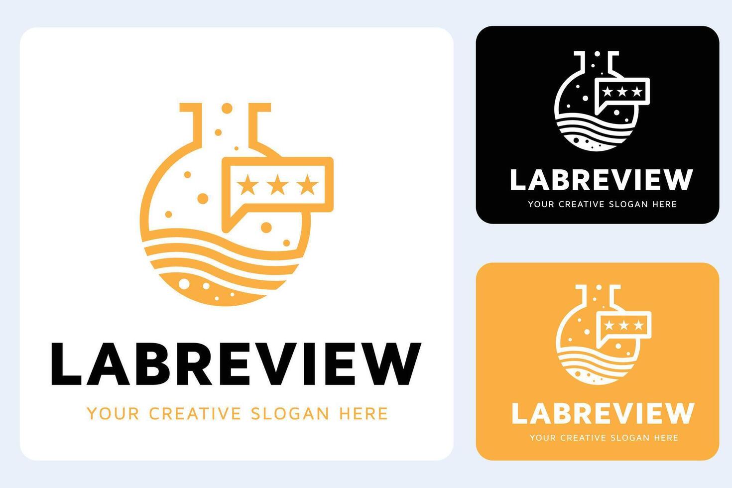 Lab Review Logo Design Template vector
