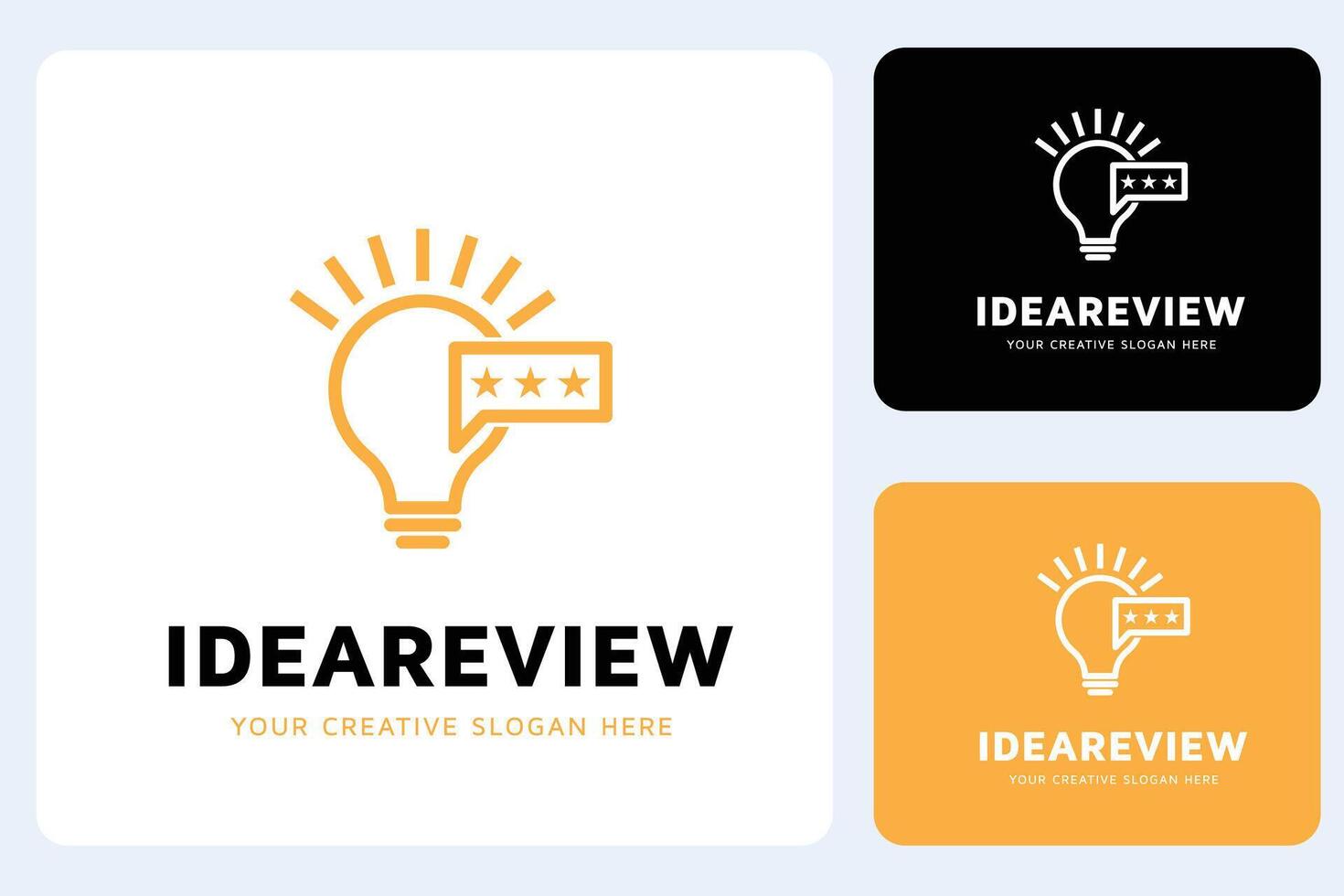 Idea Review Logo Design Template vector