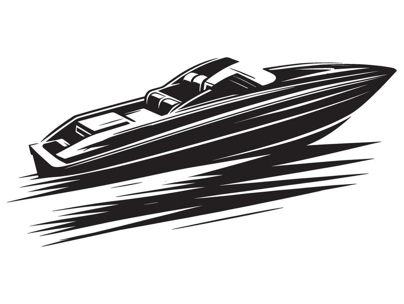 Modern luxury yacht ship silhouette illustration isolated on a white background vector