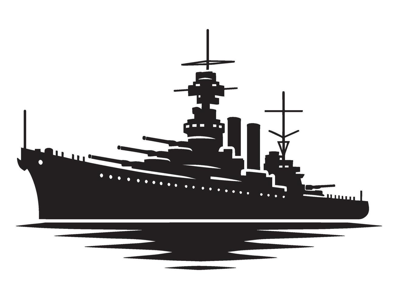 Modern ship silhouette illustration isolated on a white background vector