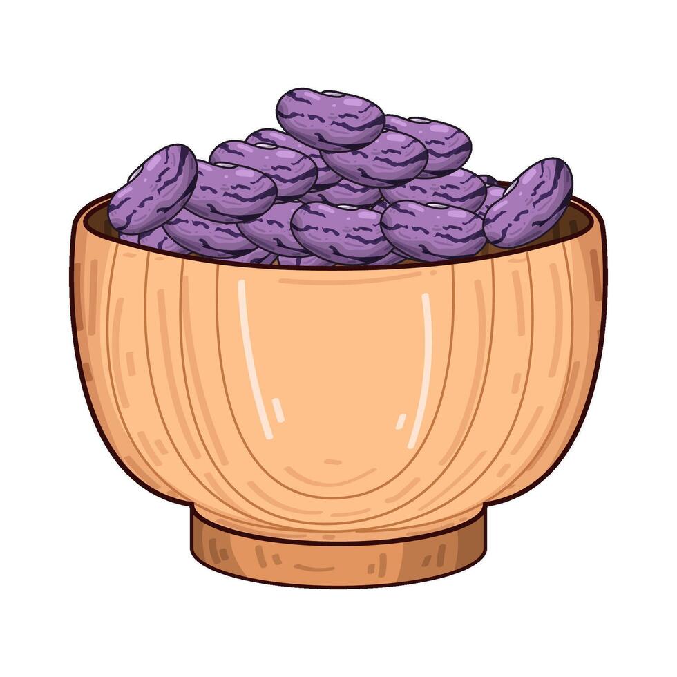 Illustration of purple beans vector