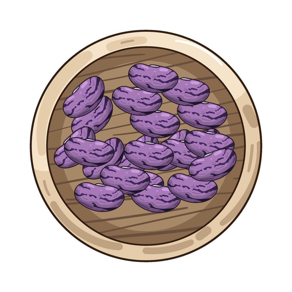 Illustration of purple beans vector
