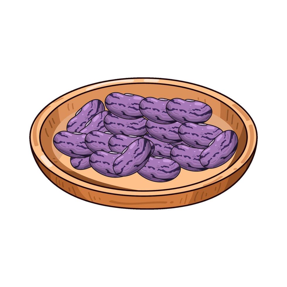 Illustration of purple beans vector