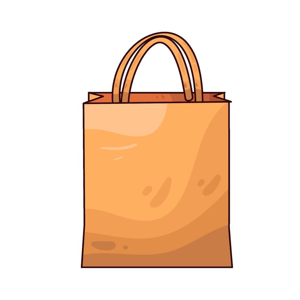 Illustration of paper bag vector