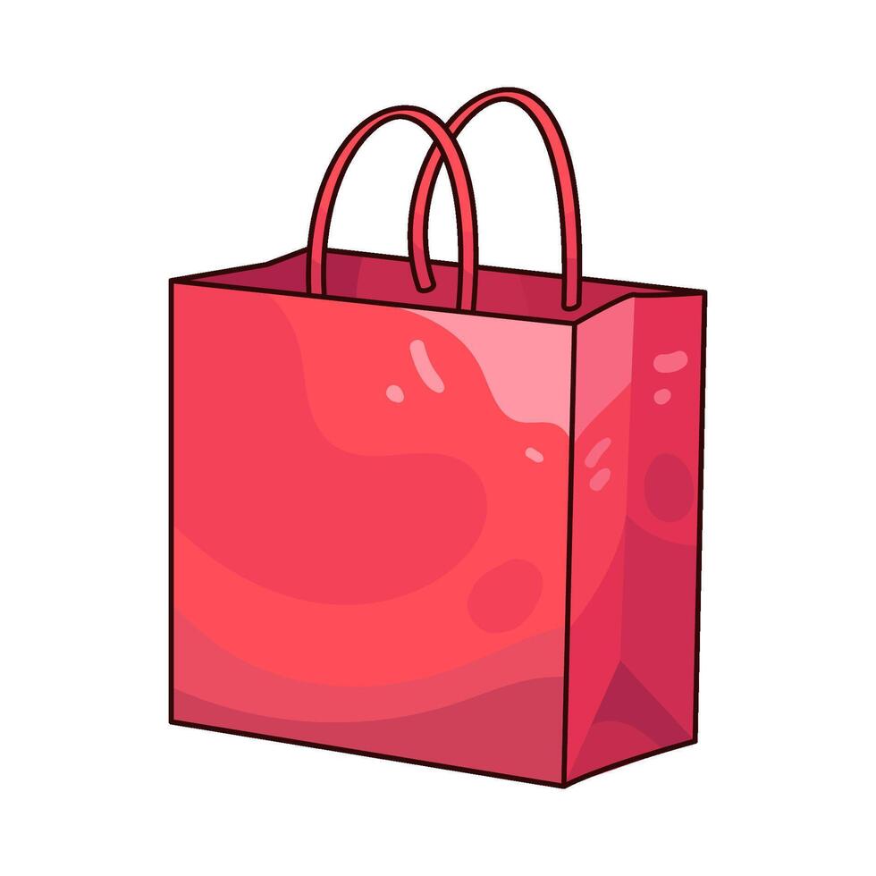 Illustration of paper bag vector
