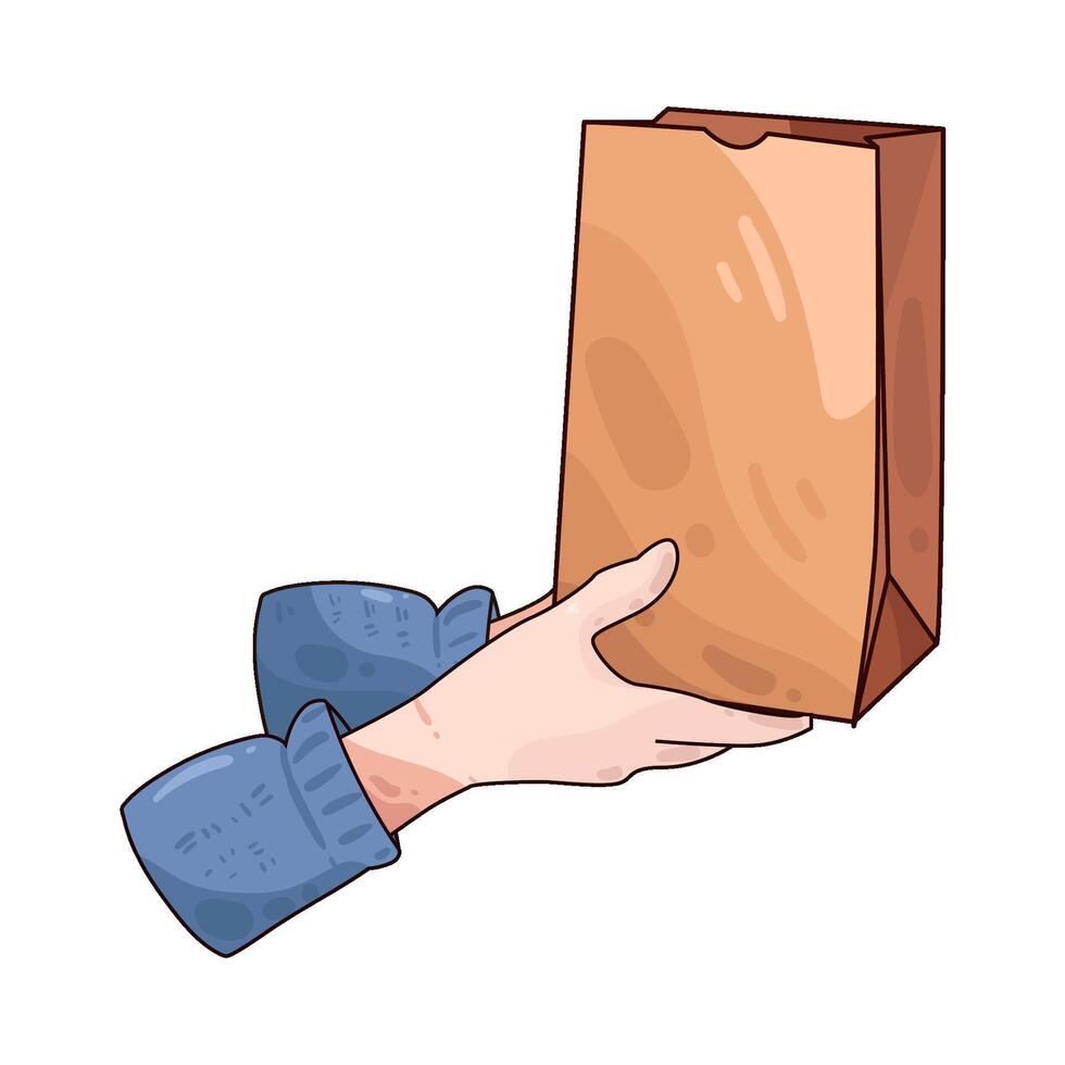 Illustration of paper bag vector