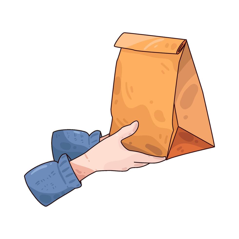 Illustration of paper bag vector