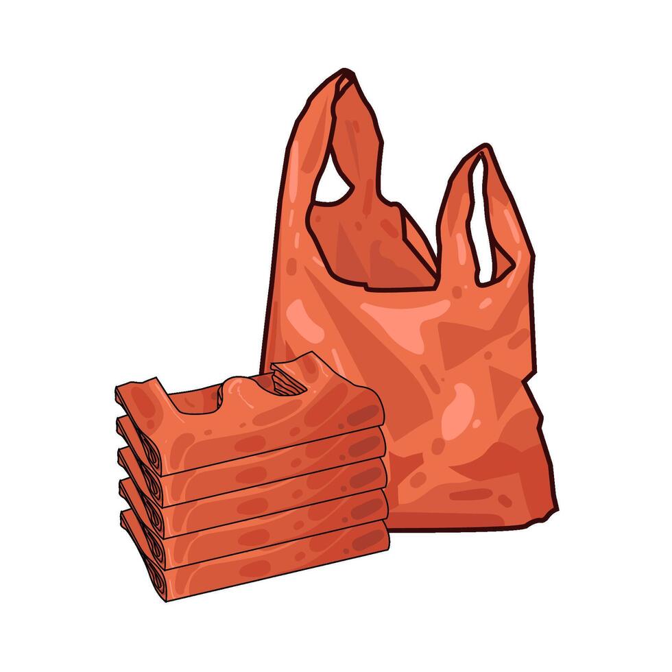 Illustration of plastic bag vector