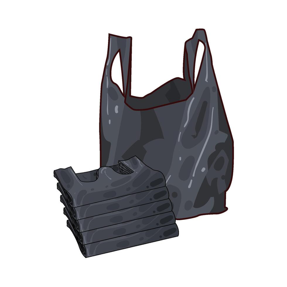 Illustration of plastic bag vector