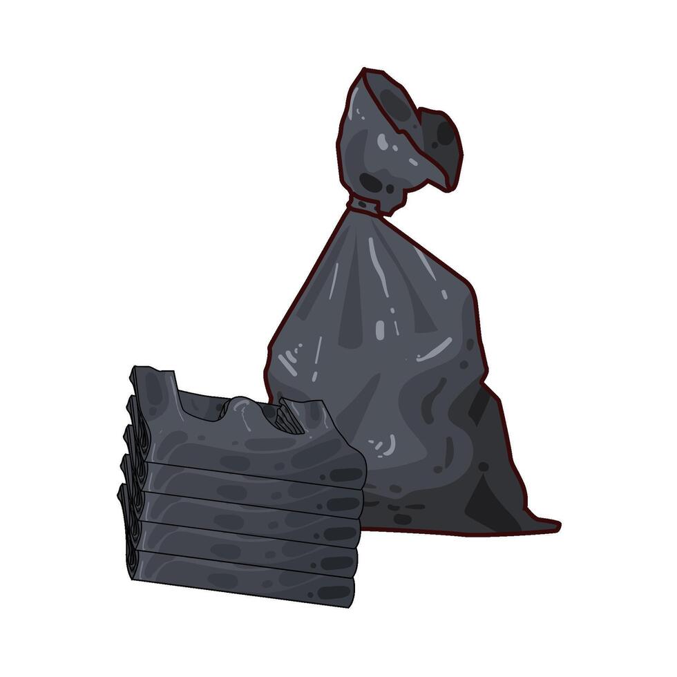 ilustración de el plastico bolso vector