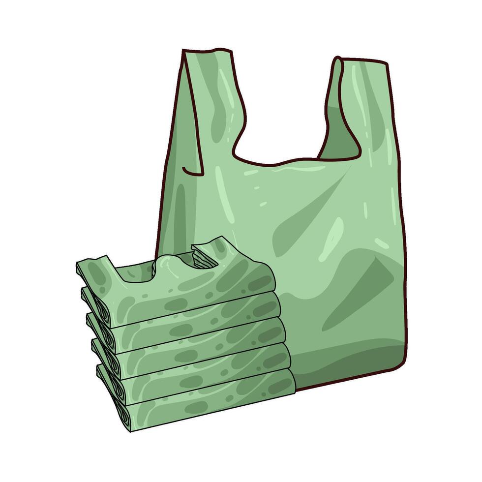 Illustration of plastic bag vector