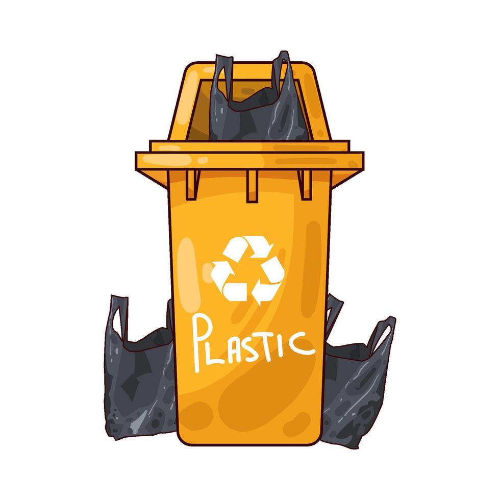 Illustration of recycle bin vector