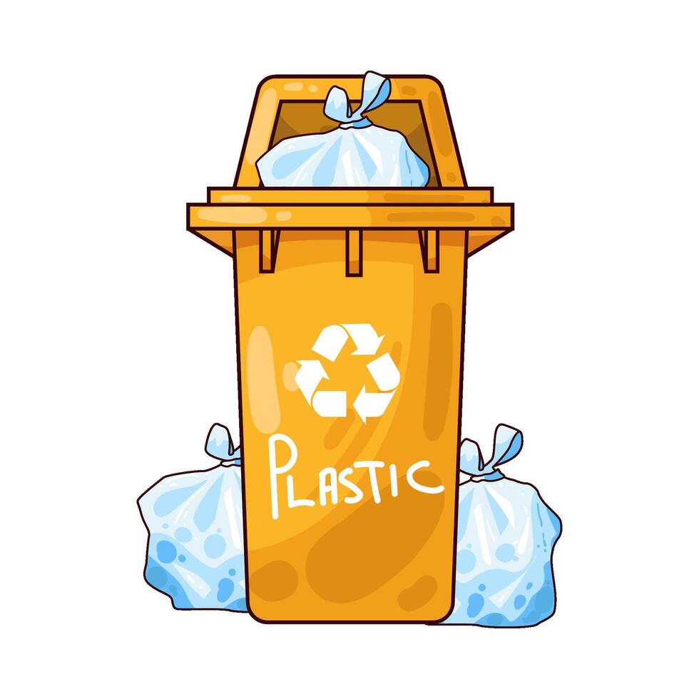 Illustration of recycle bin vector