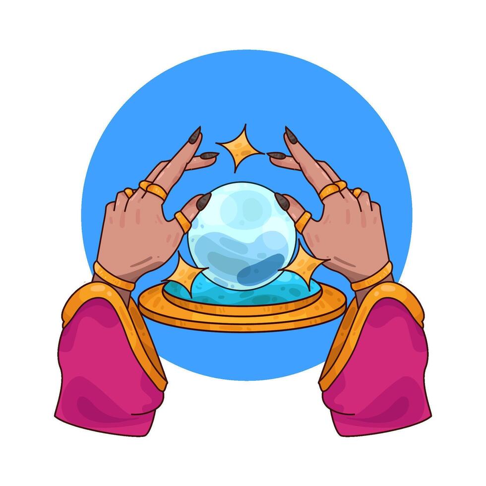 Illustration of crystal ball vector