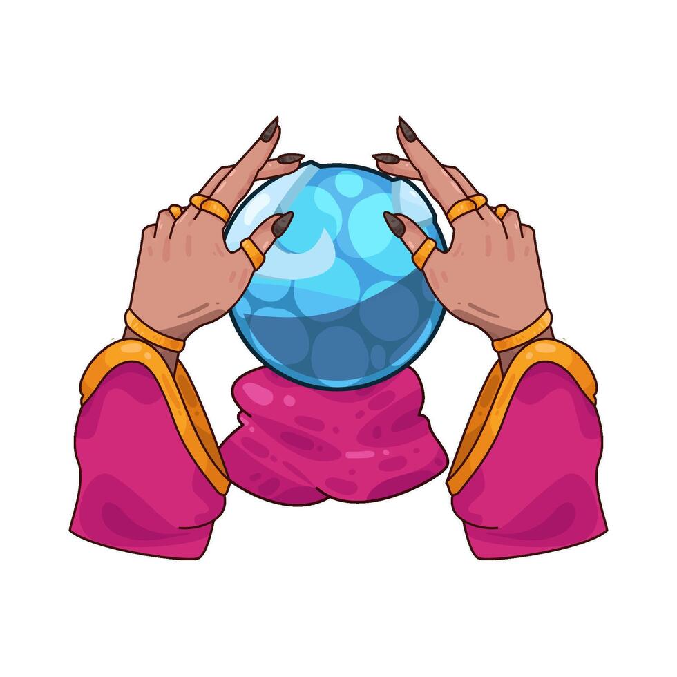 Illustration of crystal ball vector