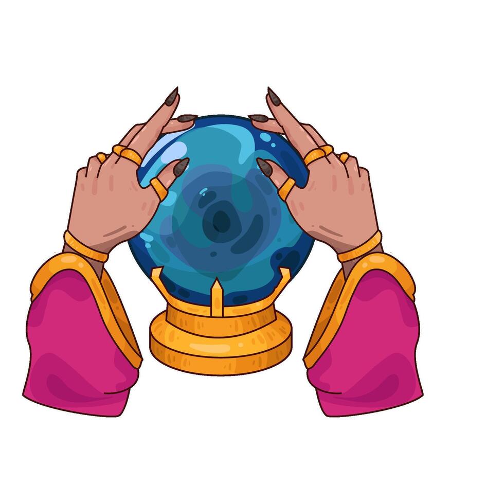 Illustration of crystal ball vector