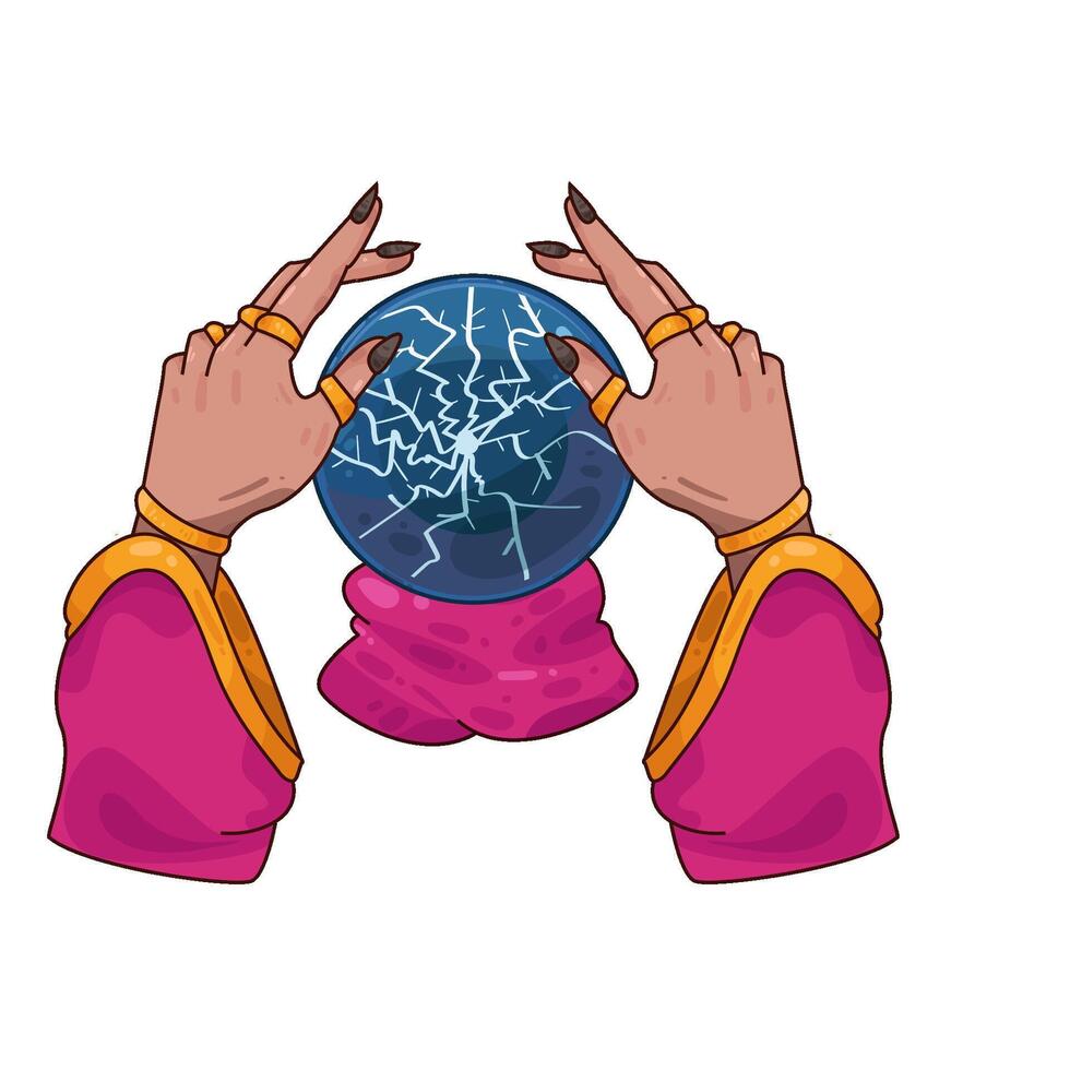 Illustration of crystal ball vector