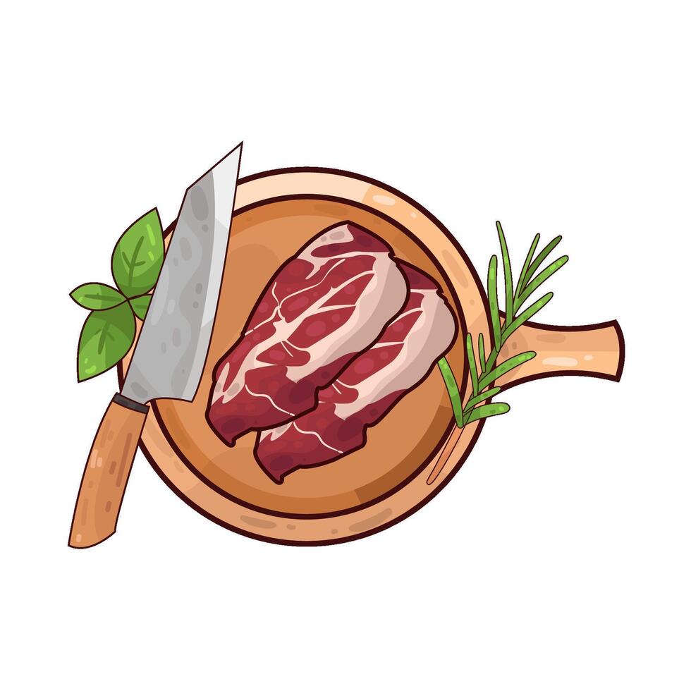 Illustration of meat vector