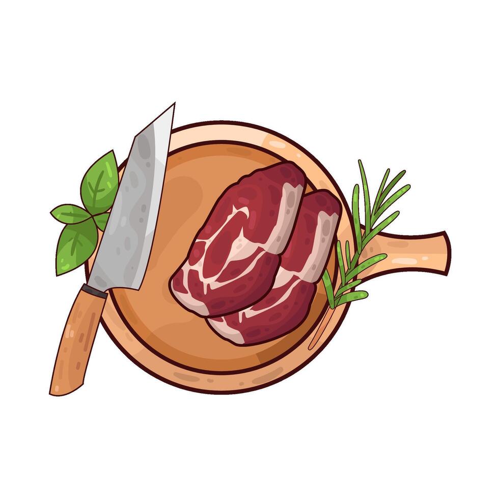 Illustration of meat vector