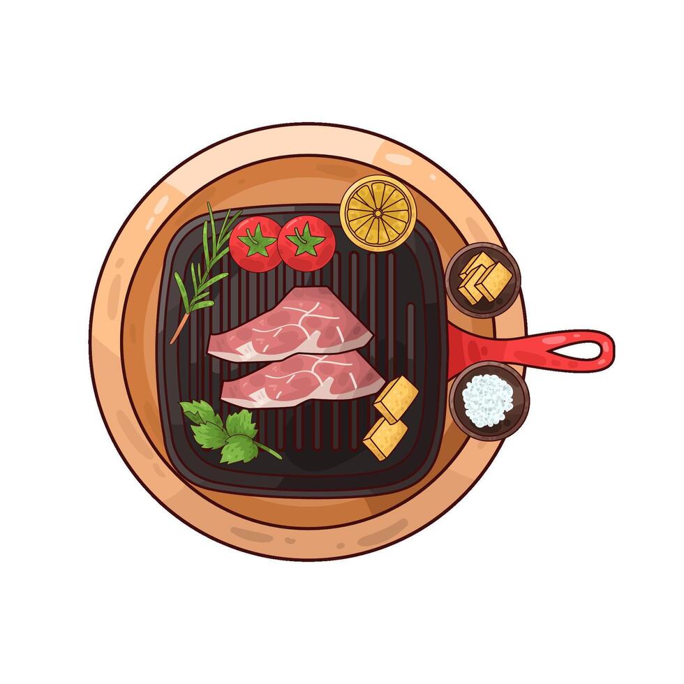 Illustration of meat vector