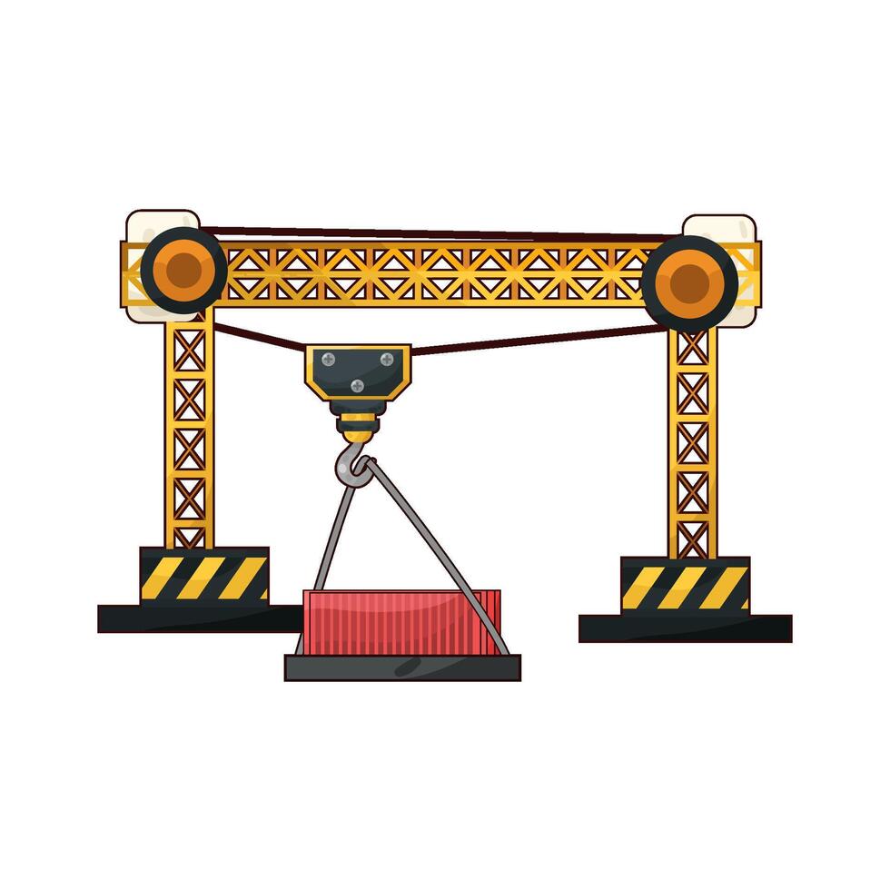 Illustration of tower crane vector