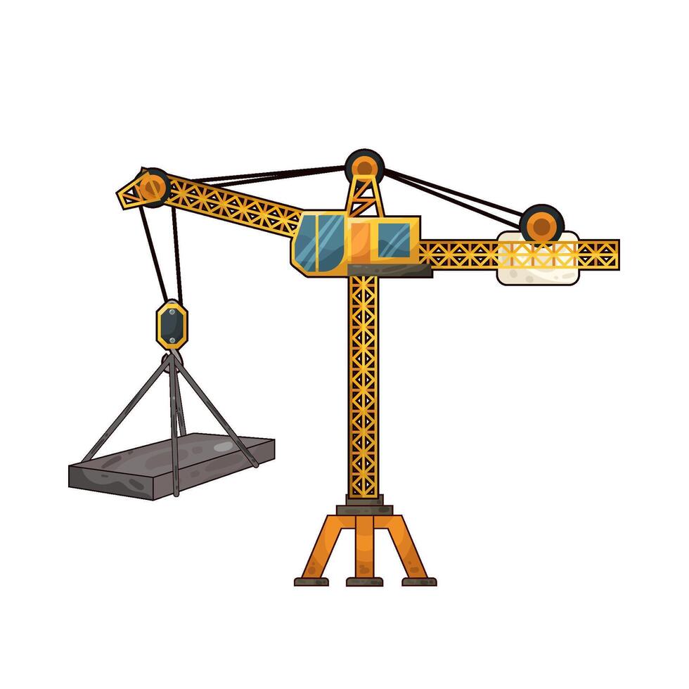 Illustration of tower crane vector